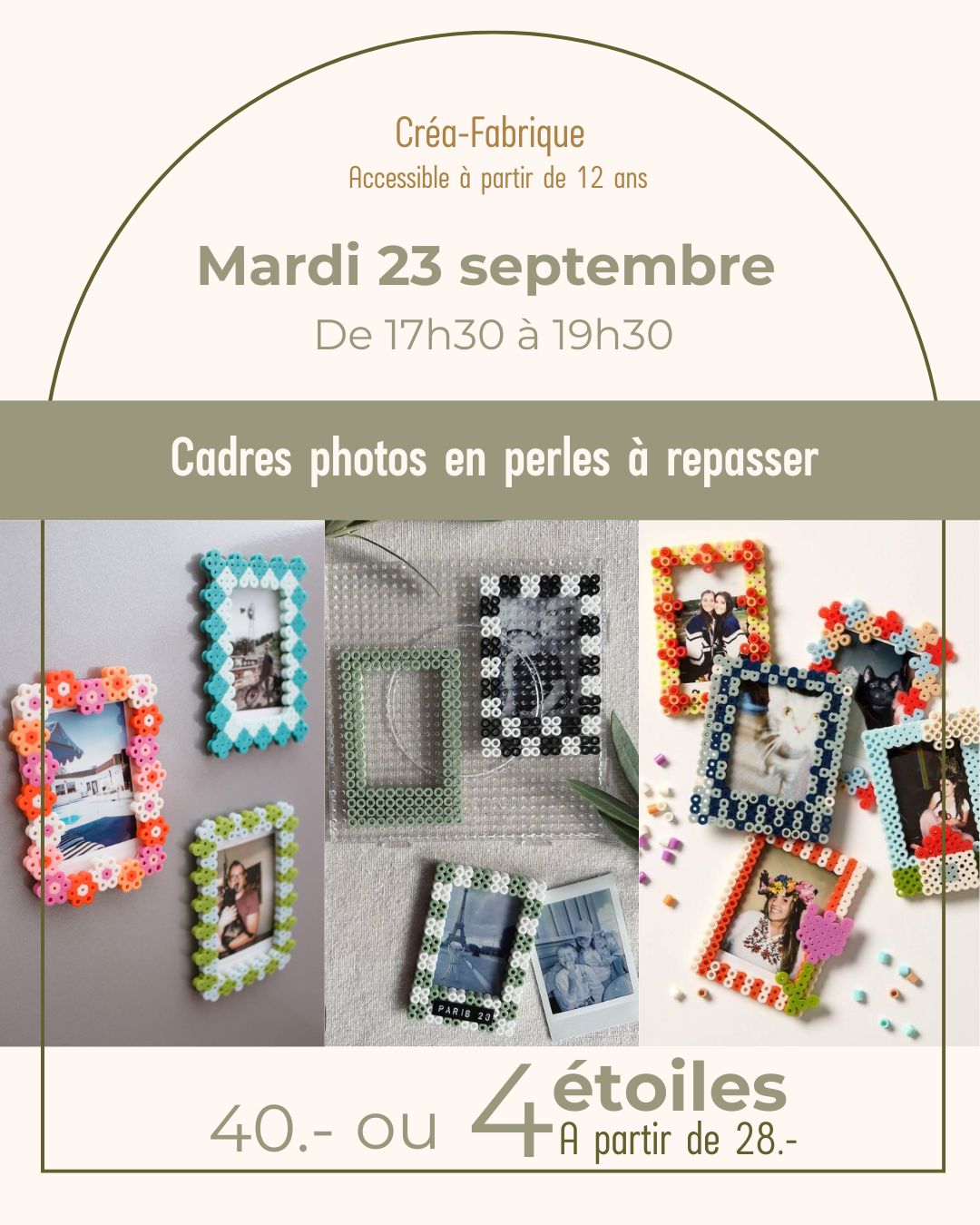 Cadres photos en perles à repasser