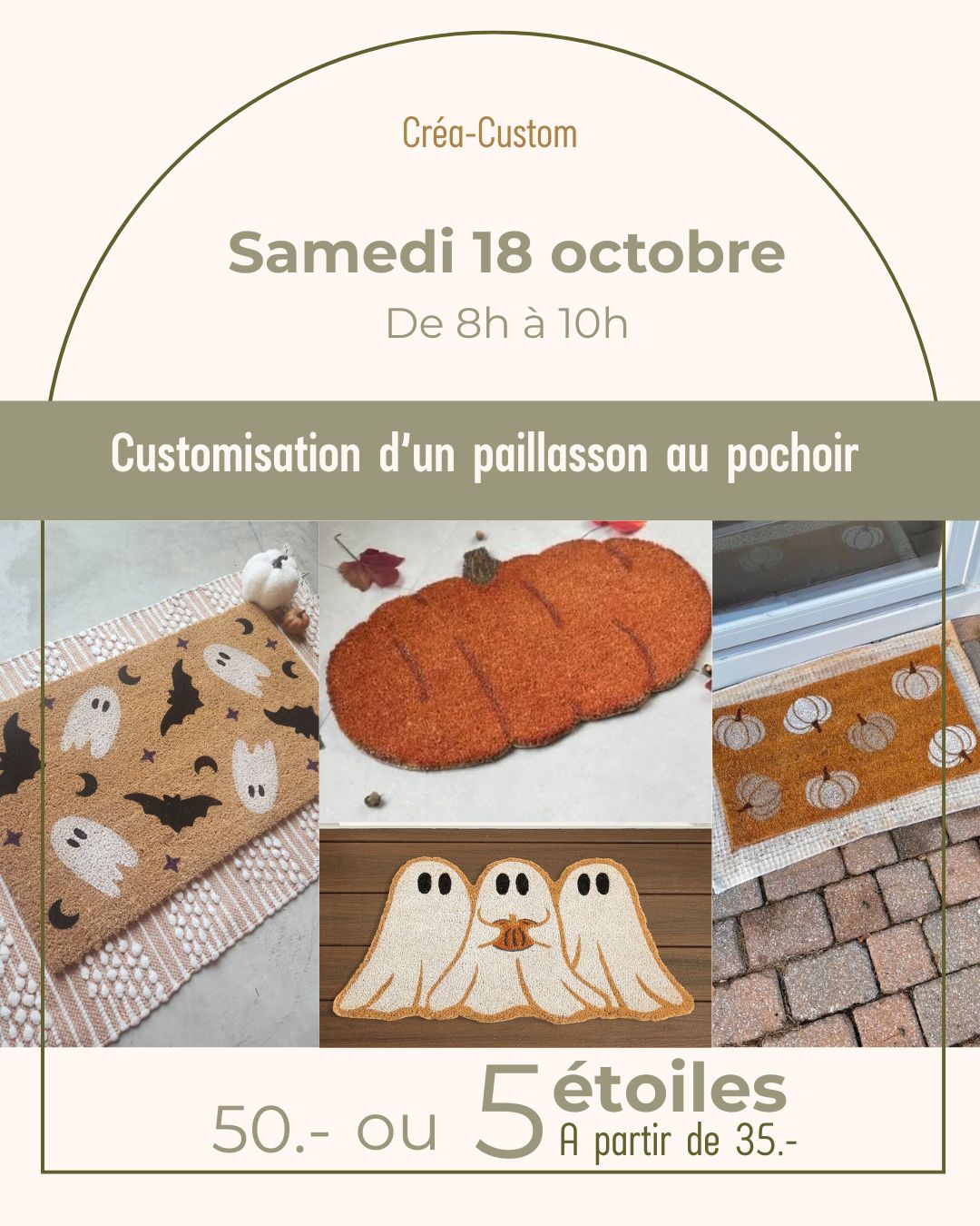 Customisation d’un paillasson au pochoir