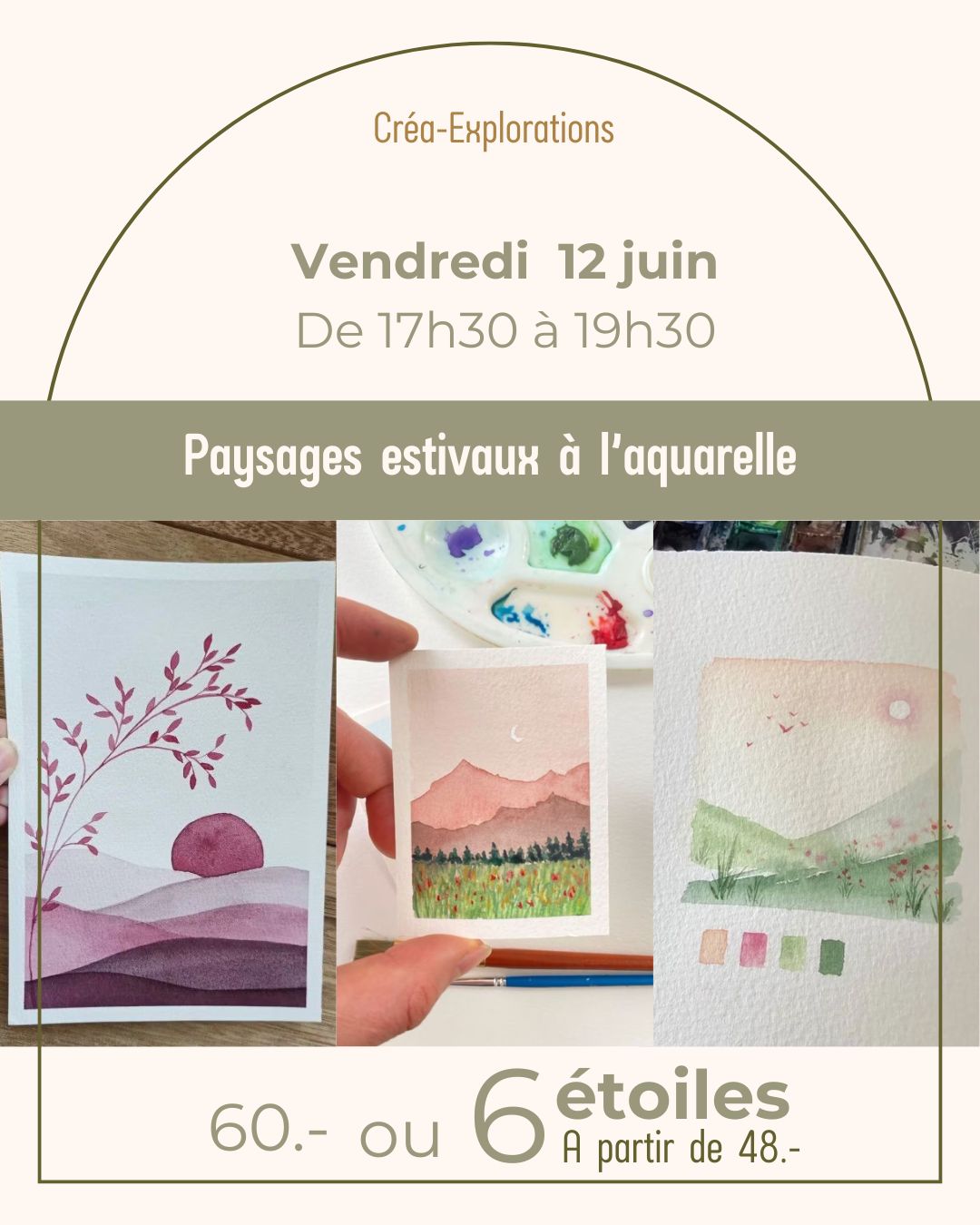 Paysages estivaux à l’aquarelle - Vendredi 12 juin De 17h30 à 19h30