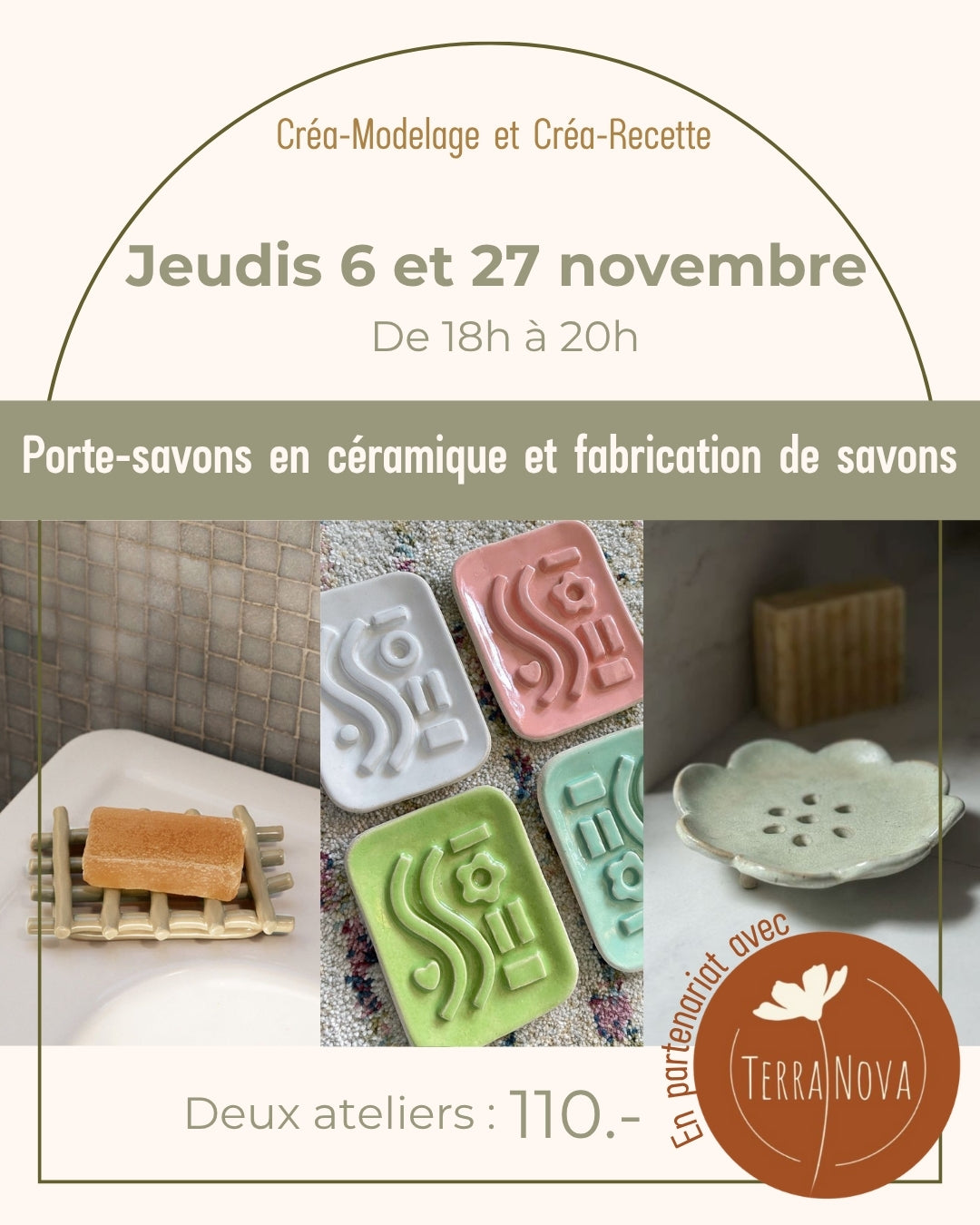 Portes-savons en céramique et fabrication de savons