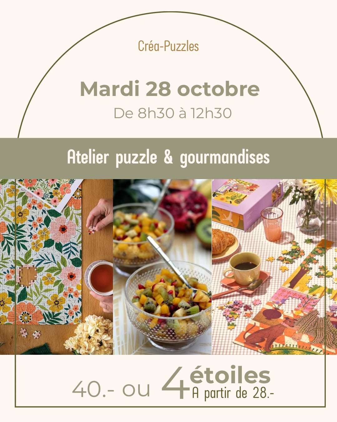 Atelier puzzle & gourmandises - 28 octobre
