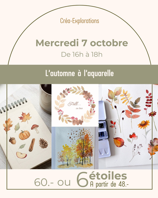 L'automne à l'aquarelle - Mercredi 7 octobre De 18h à 20h (Copie)