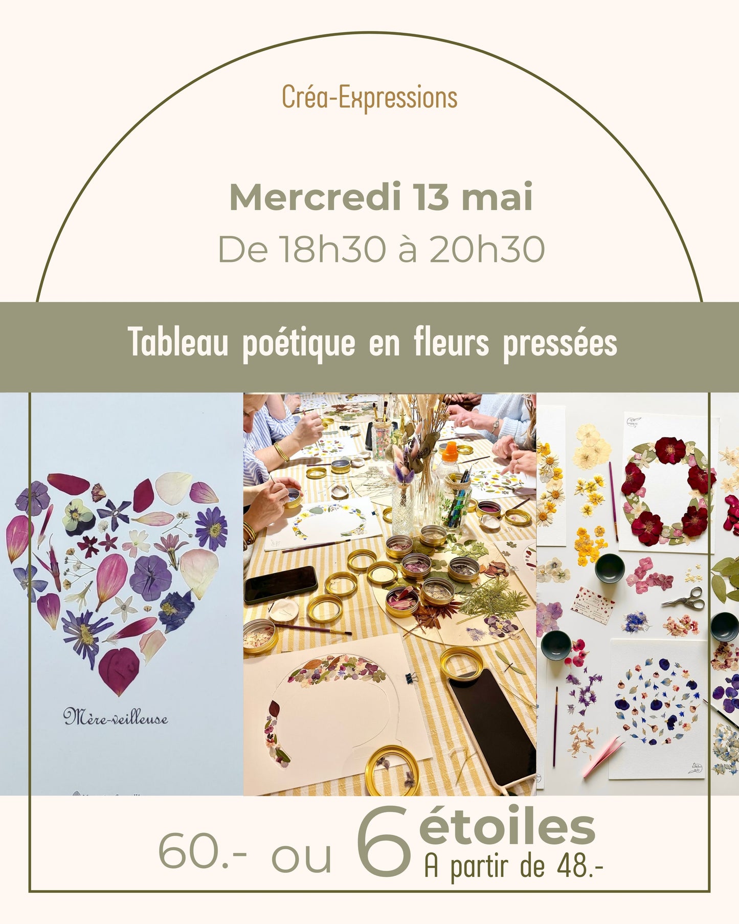 Tableau poétique en fleurs pressées - Mercredi 13 mai de 18h30 à 20h30