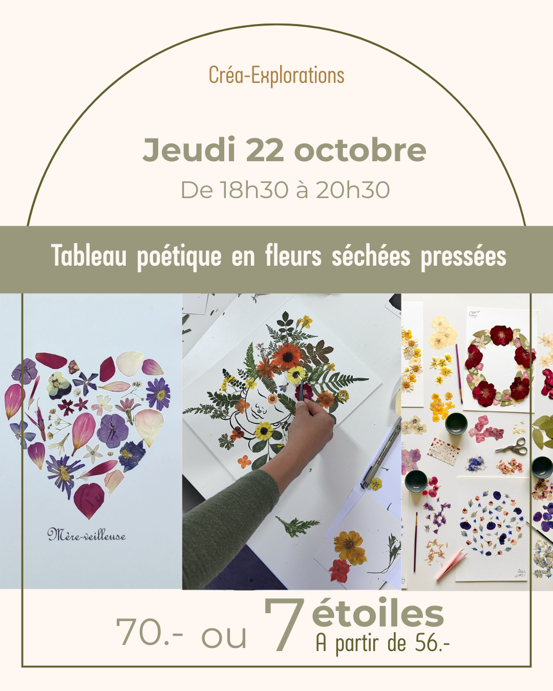 Tableau poétique en fleurs séchées pressées - Jeudi 22 octobre De 18h30 à 20h30