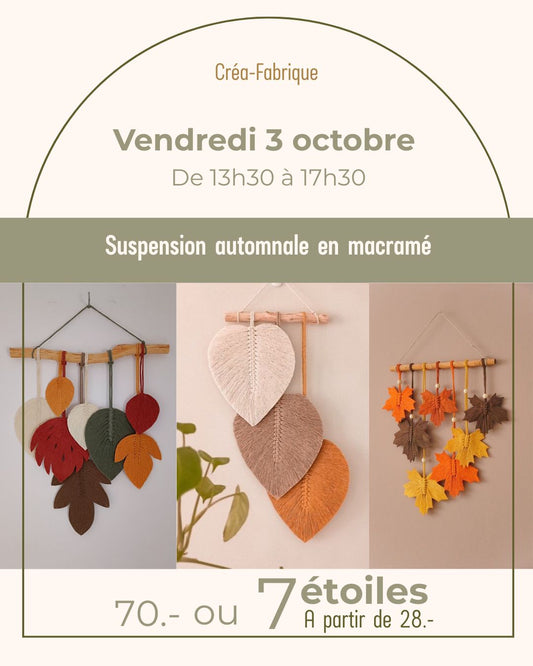 Suspension automnale en macramé