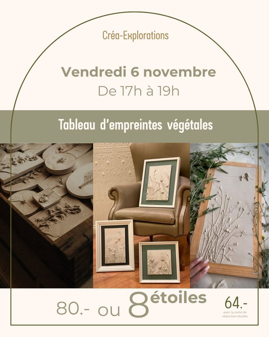 Tableau d’empreintes végétales - Vendredi 6 novembre De 17h à 19h