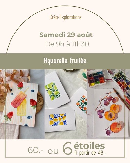 Aquarelle fruitée - Samedi 29 août  De 9h à 11h30