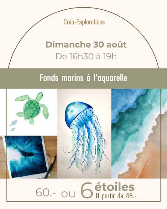 Fonds marins à l’aquarelle - Dimanche 30 août De 16h30 à 19h