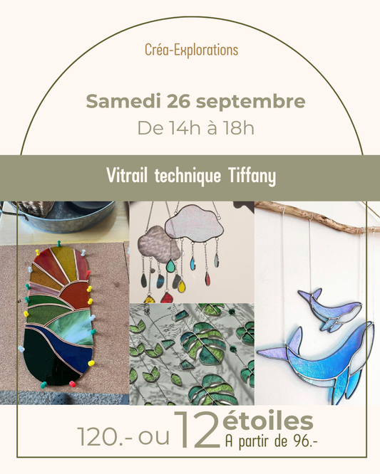 Initiation au vitrail – Technique Tiffany - Samedi 26 septembre De 14h à 18h