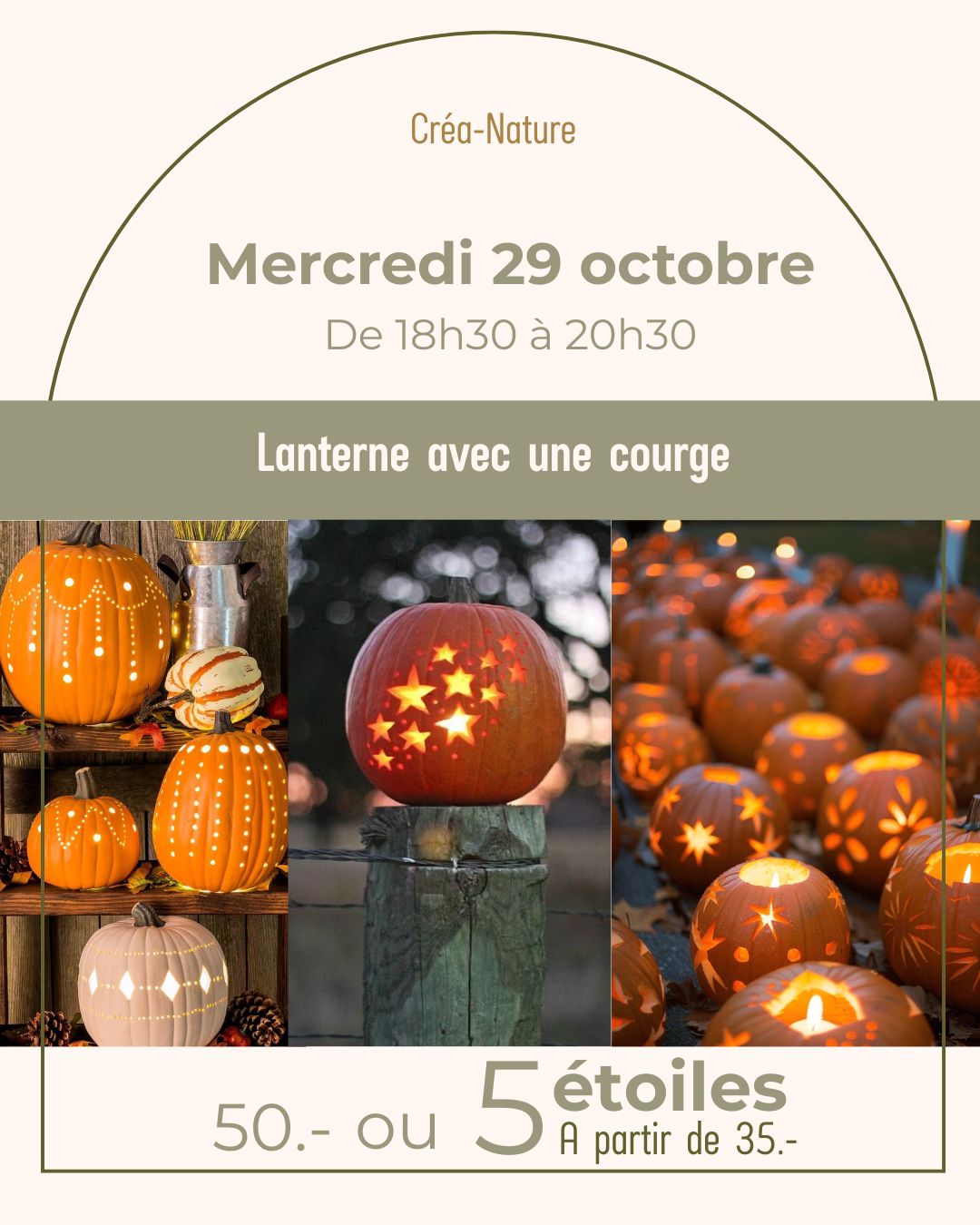 Lanterne avec une courge