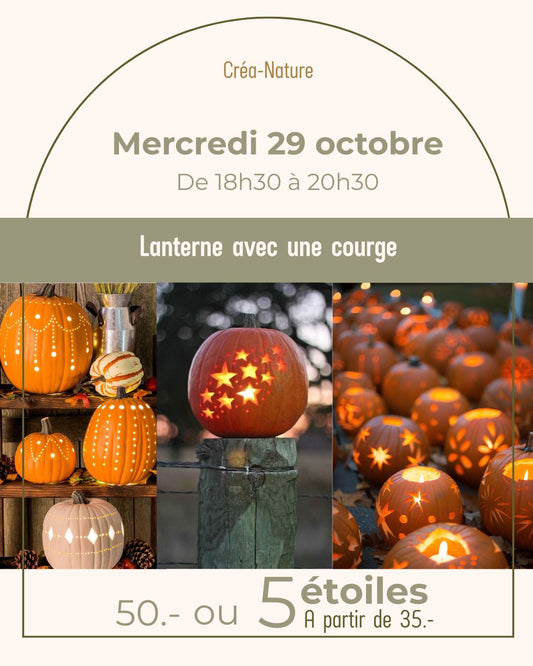 Lanterne avec une courge