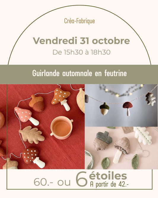 Guirlande automnale en feutrine