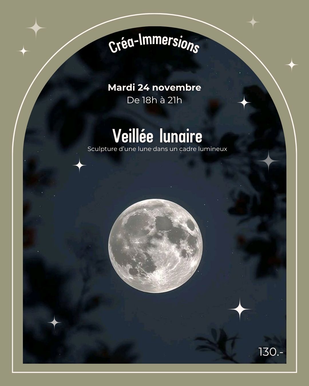 Veillée lunaire - Mardi 24 novembre De 18h à 21h