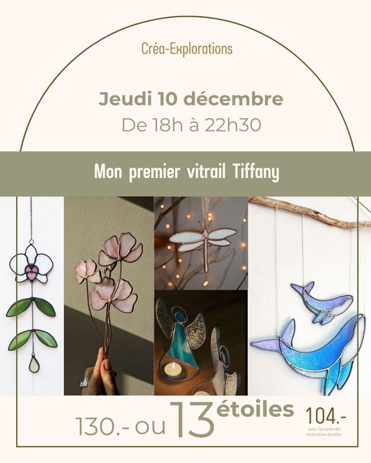 Mon premier vitrail Tiffany  - Jeudi 10 décembre De 18h à 22h30