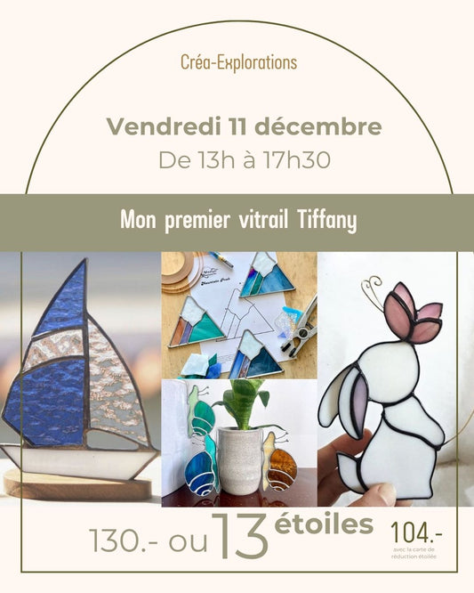 Mon premier vitrail Tiffany  - Vendredi 11 décembre De 13h à 17h30