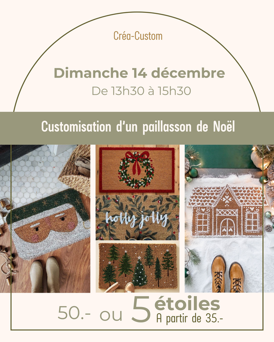 Customisation d’un paillasson de Noël