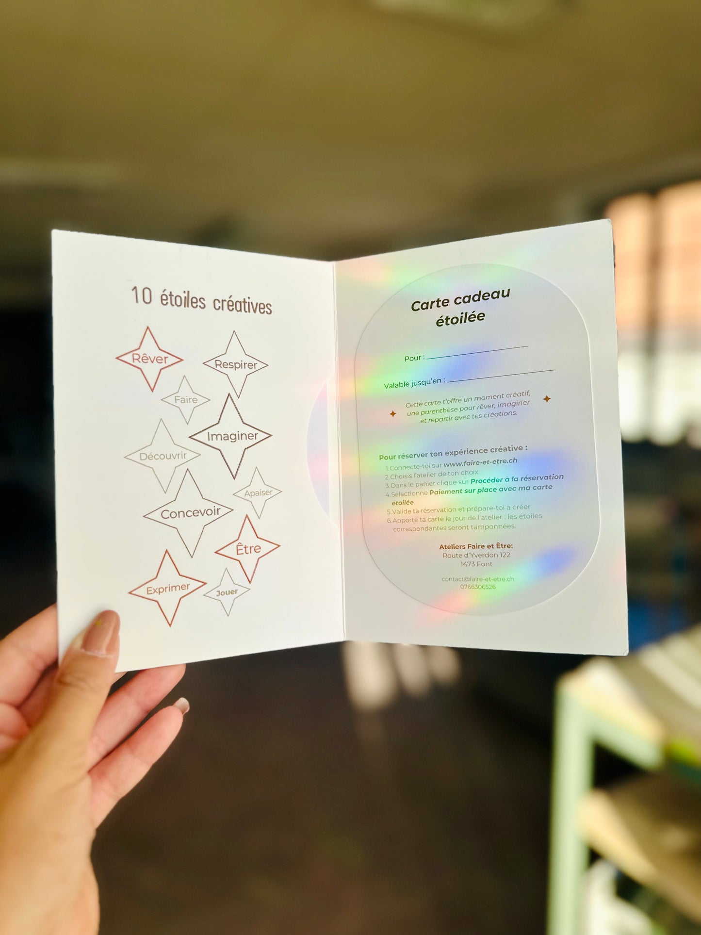 Carte cadeau étoilée
