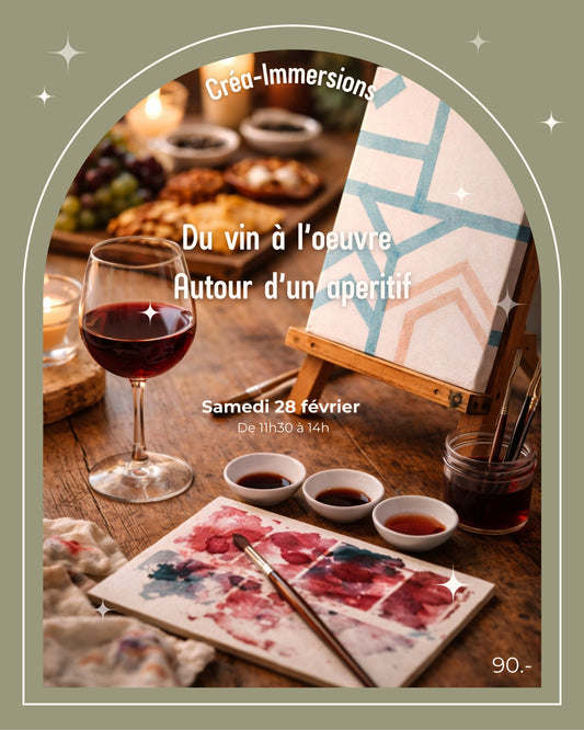 Du vin à l'oeuvre - autour d'un apéritif - Samedi 28 février de 11h30 à 14h