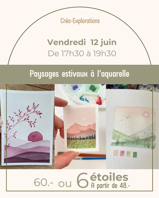 Paysages estivaux à l’aquarelle - Vendredi  12 juin De 17h30 à 19h30