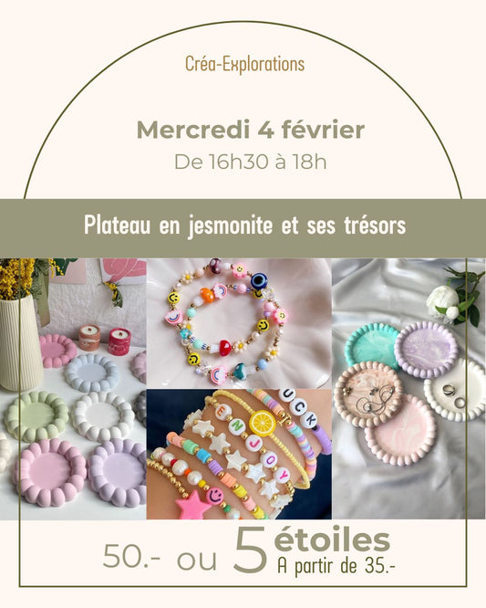 Plateau en jesmonite et ses trésors - Mercredi 4 février de 16h30 à 18h