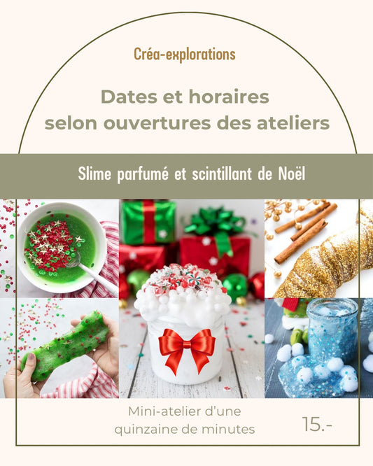 Slime parfumé et scintillant de Noël
