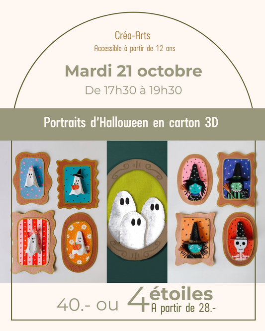 Portraits d’Halloween en carton 3D