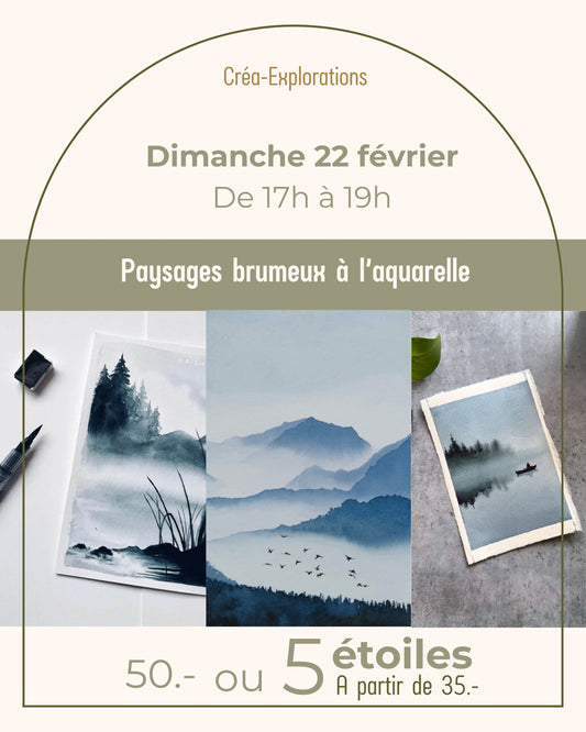 Paysages brumeux à l’aquarelle - Dimanche 22 février 17h à 19h