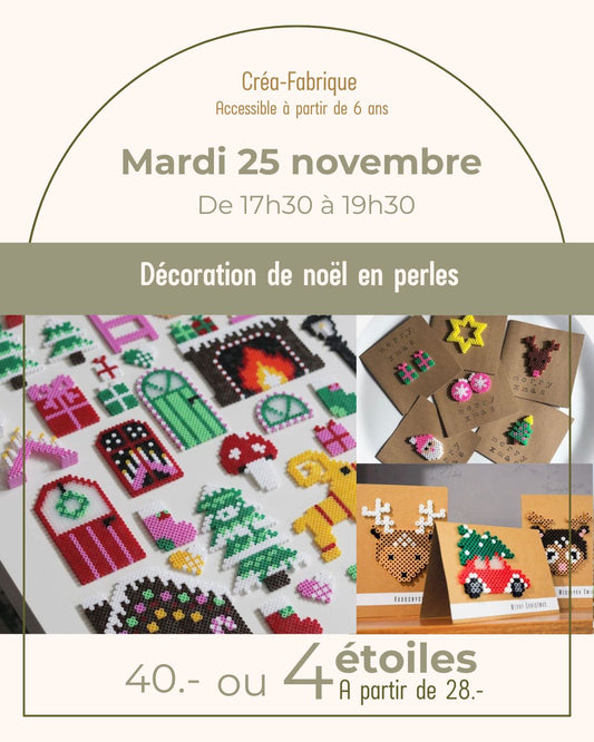 Décoration de Noël en perles