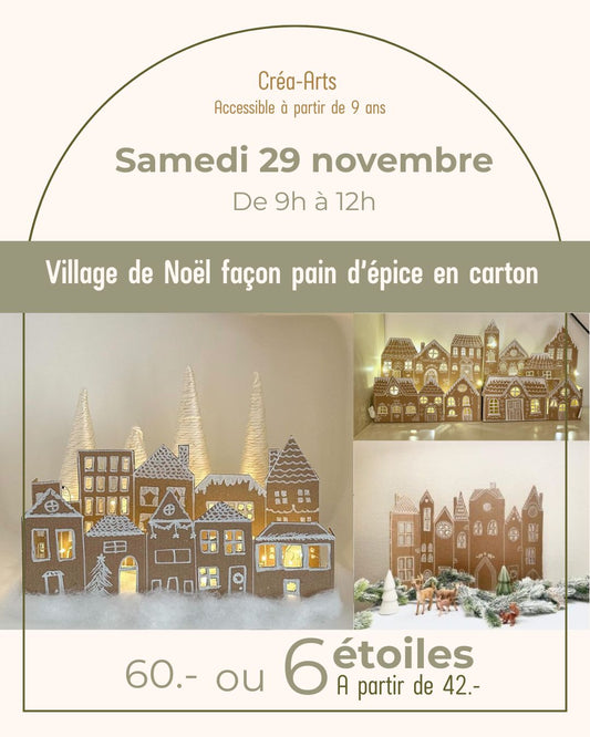 Village de Noël façon pain d’épice en carton