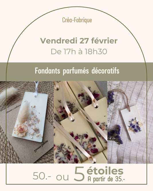 Fondants parfumés décoratifs - Vendredi 27 février de 17h à 18h30